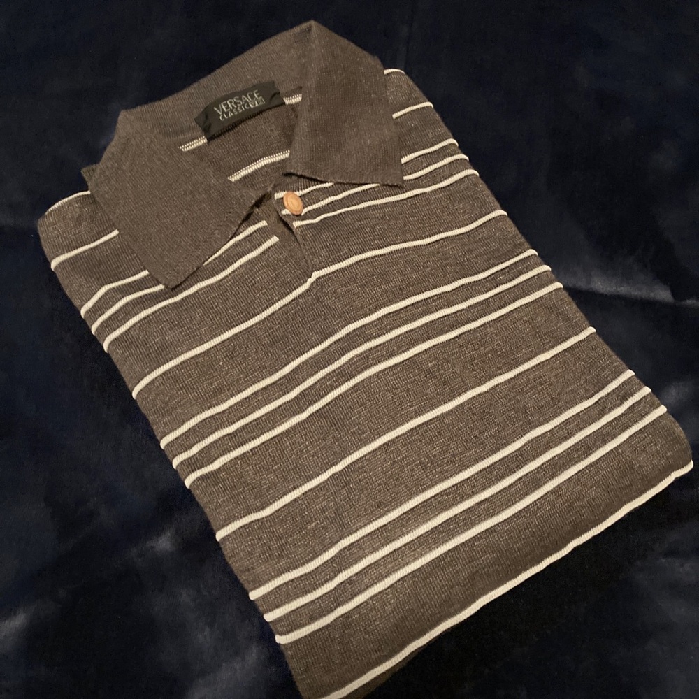 Versace Classic V2 Linen Polo Sweater